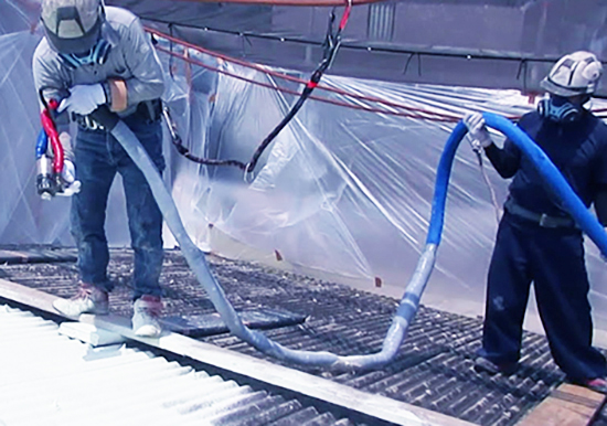 ポリウレア樹脂吹付